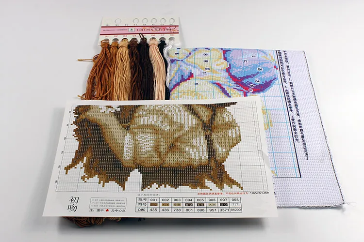 DMC Вышивка крестом первый романтический поцелуй узоры Счетный комплекты для