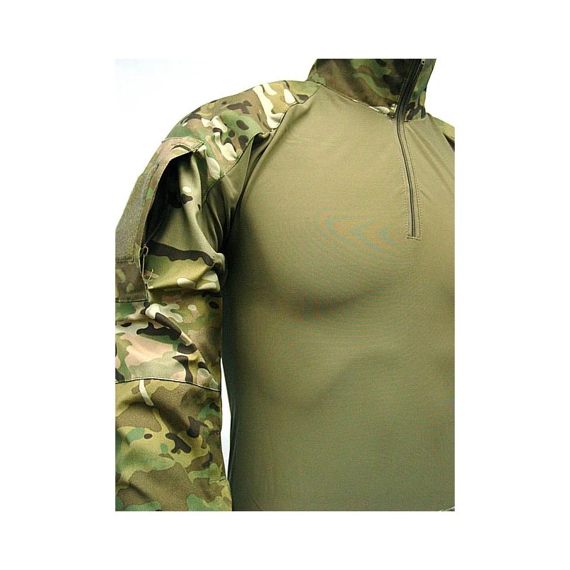 Военная боевая рубашка и брюки с налокотниками наколенниками Тактический костюм