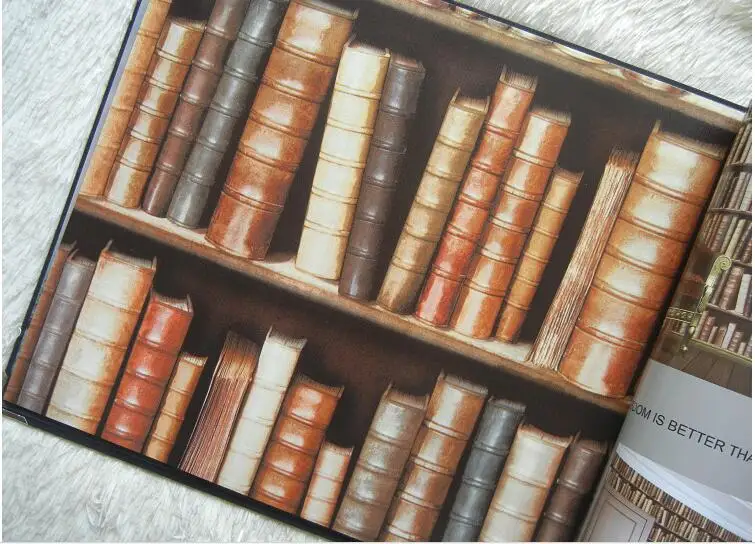 Beibehang китайская версия ретро имитация книг ПВХ водонепроницаемые обои сети кофе личности книжные полки обои