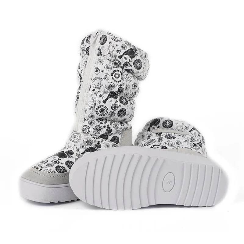 2018 новые российские зимние ботинки для детей девочек из толстого плюша в