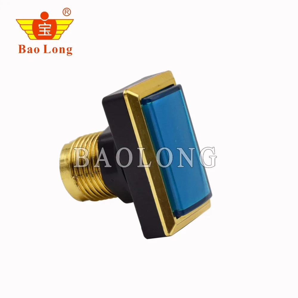 Позолоченная прямоугольная пусковая кнопка start stop переключатель светодиодные