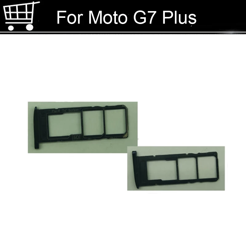 Оригинальный новый для Moto G7 Plus Серебряный лоток sim карты sd держатель сменный ящик