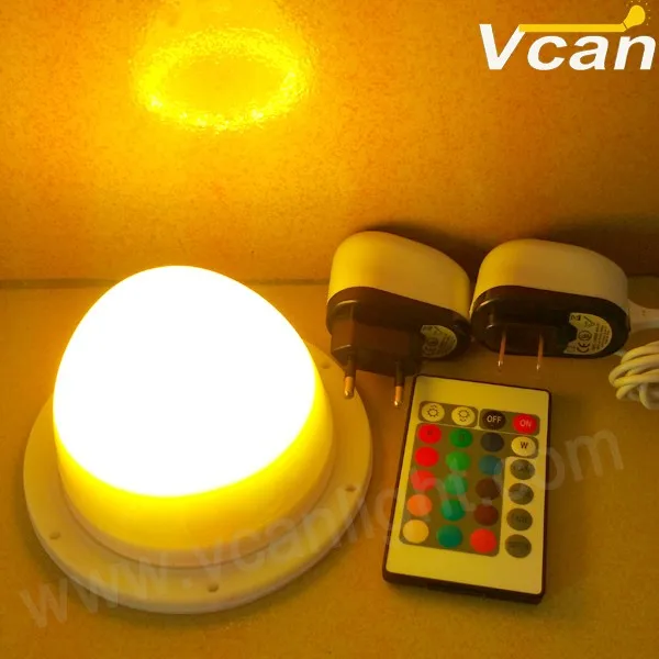 2PCS DHL Free Shipping Super Bright Novetly 120mm Bulblite cordless rechargeable RGB LED lighting system for furniture
