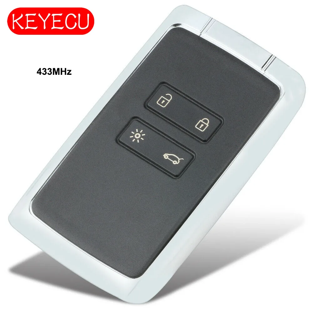 KEYECU Keyless Go дистанционный смарт ключ брелок 433 МГц для Renault Espace 5 Megane 4 Talisman 2016 2019 P/N: