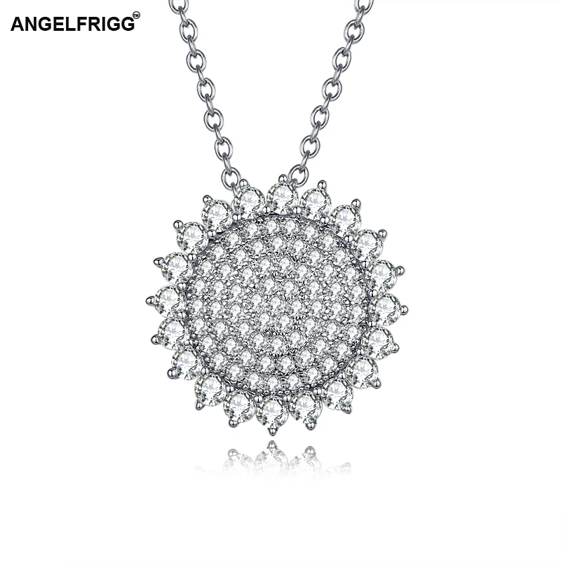 ANGELFRIGG серебряное ожерелье с подвеской девушка Европейская мода Дерево жизни