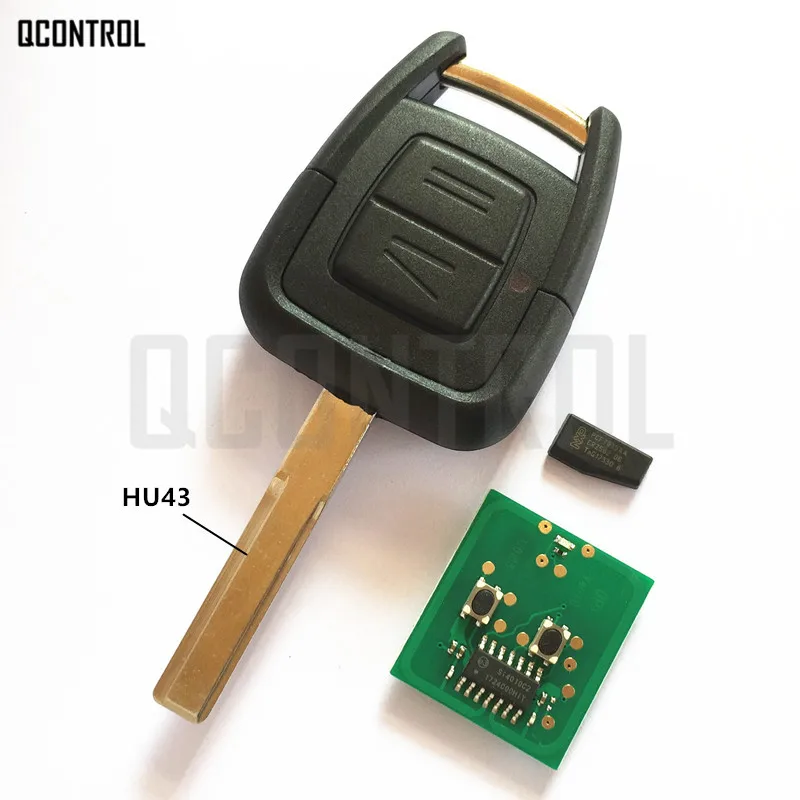 Qcontrol автомобиль дистанционного ключа с ID40 чип для Opel/Vauxhall Vectra Zafira Omega ASTRA ce 0682 433.92