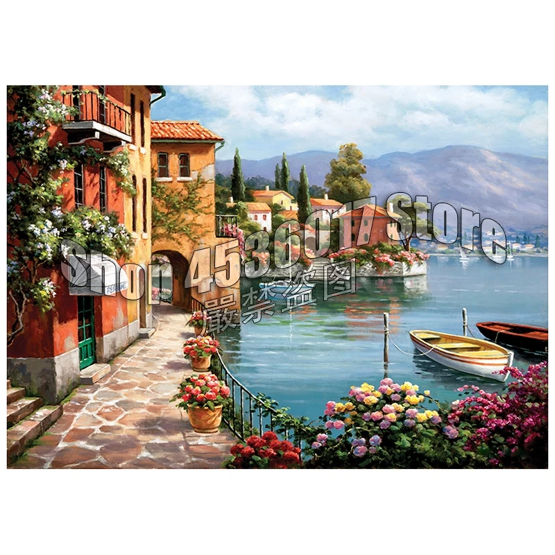 

DIY Diamond Embroidery Cross Stitch Mosaic Diamond Painting Scenery Seasons & Outdoor Pattern Full Rhinestone Home Decor Gift
