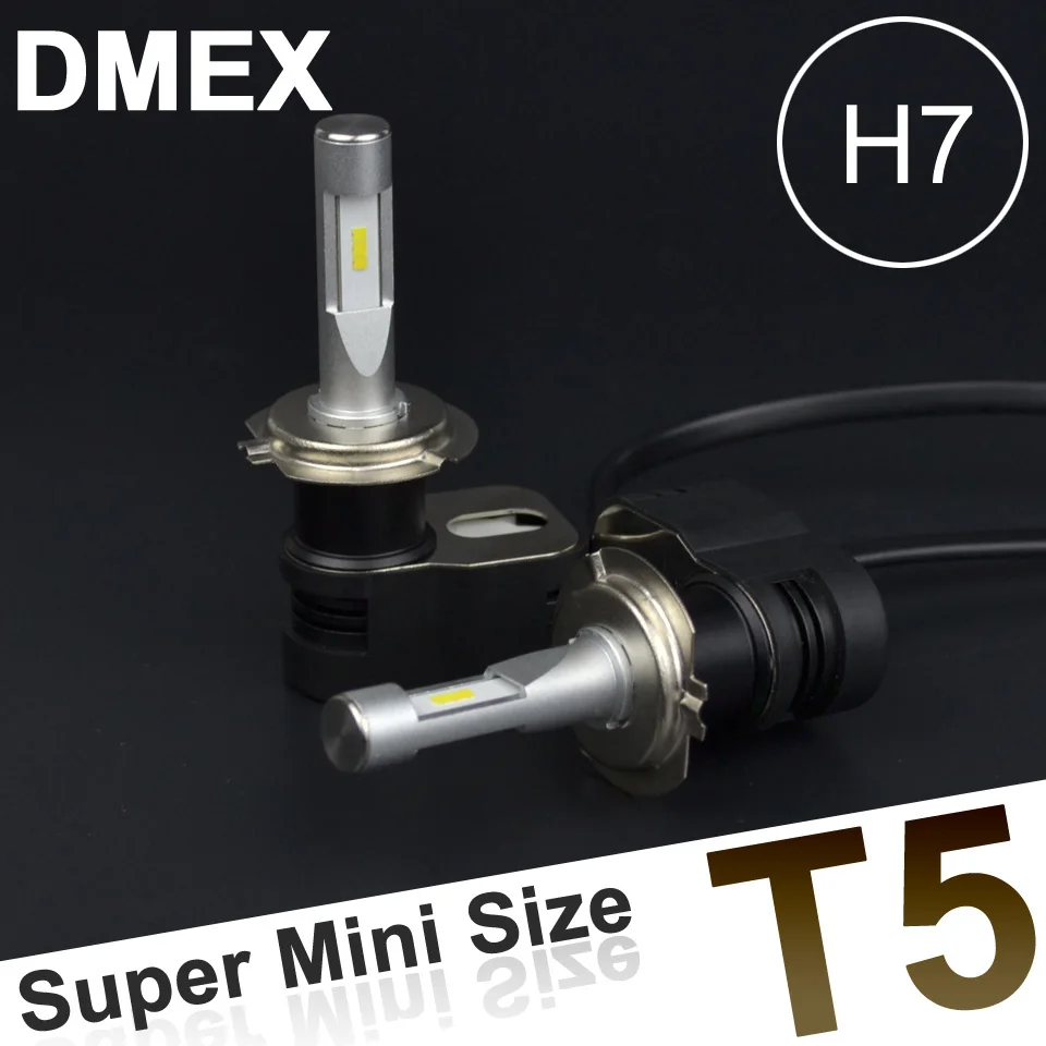 

DMEX 1 Set CSP Chip Turbine 5 60W 8400LM 6000K All In One T5 Car LED Mini Fog Light Conversion Kit H7 Auto LED Headlight Bulb