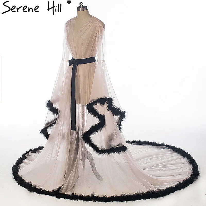 Длинное платье с мехом страусиных перьев для свадьбы 2020 HA2016|wedding dress with feathers|feather