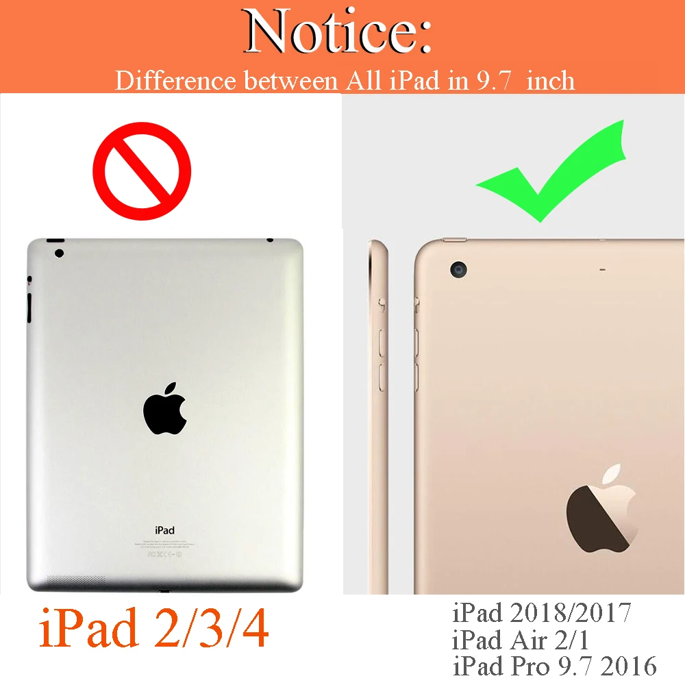 Чехол книжка с подставкой для iPad Air 1/2 кожаный чехол 9 7 2017/2018/Air 3 10 5 2 2019 планшета +