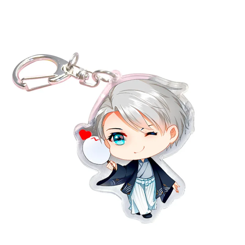 Брелок для ключей с изображением персонажей аниме YURI on ICE японский мультяшный