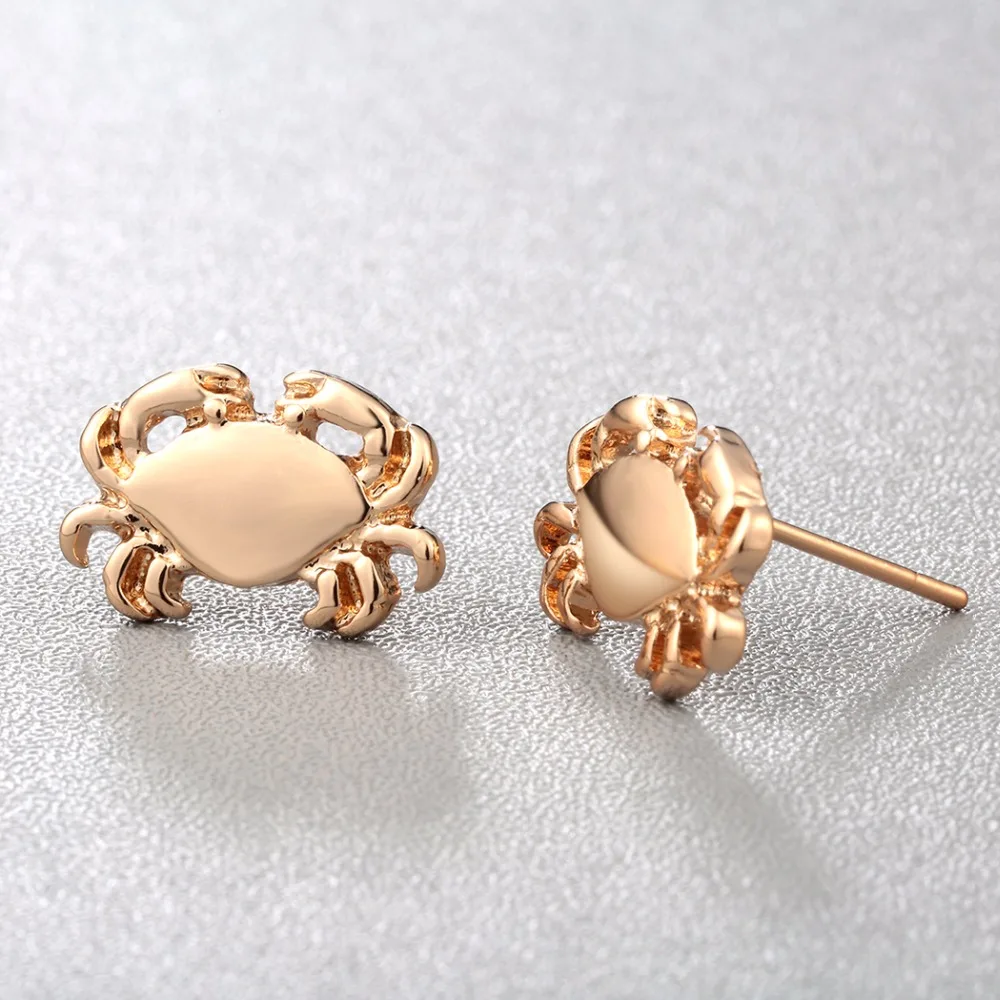 Женские сережки-гвоздики Cxwind серьги-гвоздики в виде краба с изображением океана