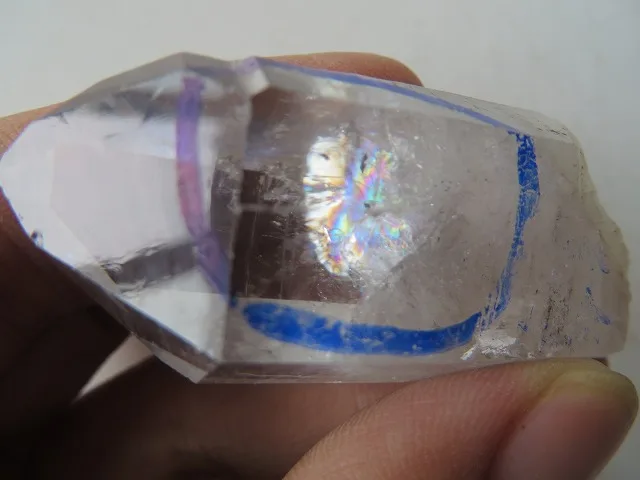 29 г Тибетский Прозрачный Кварцевый Кристалл алмаз херкимера W отличные радуги |