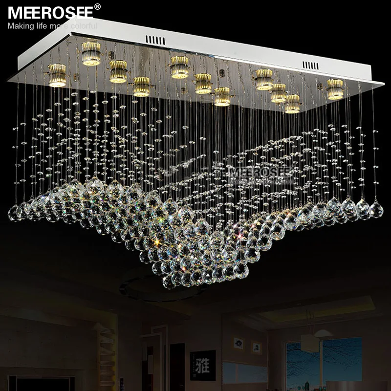 Прямоугольный хрустальный светильник потолочный K9 хрустальная лампа потолочные