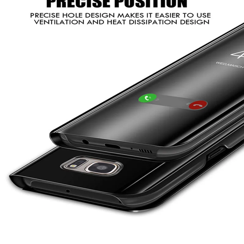 Зеркальный флип-чехол для samsung S10plus S10 S8 S9 Plus на A3 A5 A7 J3 J5 J7 J6 плюс J8 A6 A9 S7 S6 Edge Note 8 9 крышка