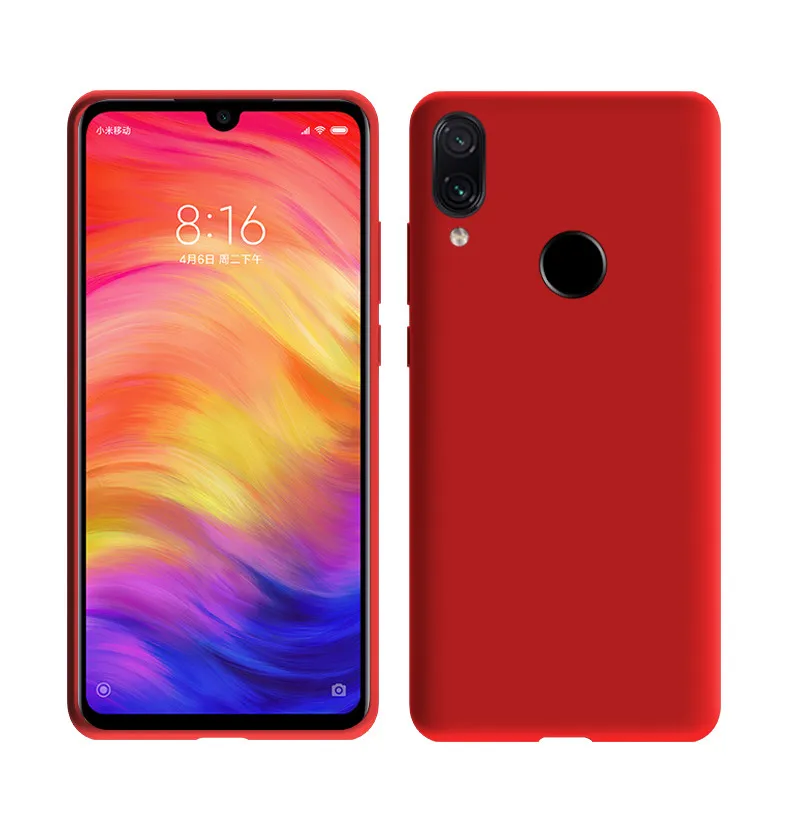 Жидкий силиконовый чехол для Xiaomi redmi Note 7, мягкий чехол для смартфона redmi 7, чехол для Xiomi Xaomi redmi Note7, 6,3 дюймов, чехол