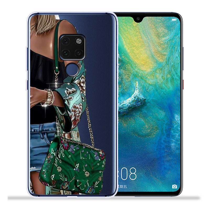 Модный чехол для телефона на высоком каблуке для девушек и женщин huawei mate 20 Lite Pro mate 9 10 Lite Pro Nova 2 Plus Nova3 Nova3i задняя крышка Etui - Цвет: 07