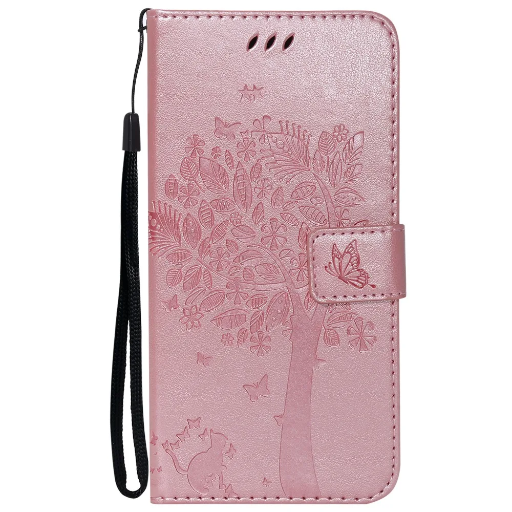 Кожаные чехлы с рамкой и отделением для карт для Fundas Xiaomi 5X6 7 8 Mix 2 Poco F1 Redmi 3S 6 Pro Note 4 4X с изображением дерева чехлы С Откидывающейся Крышкой D06Z