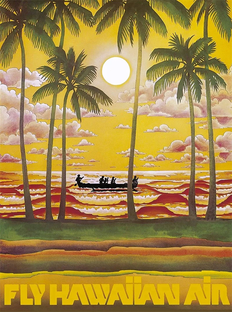 Surf at Hawaii Summer Holiday Travel Poster Vintage Retro Canvas Painting DIY Wall Paper Posters Home Gift Decoration | Дом и сад