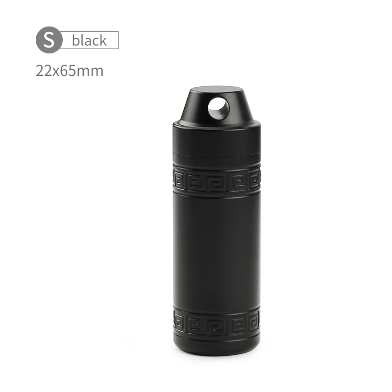 S black S/L металлическое уплотнение бутылки канистра Открытый выживания водонепроницаемый бак кемпинг спасательное оборудование комплект - Цвет: S black