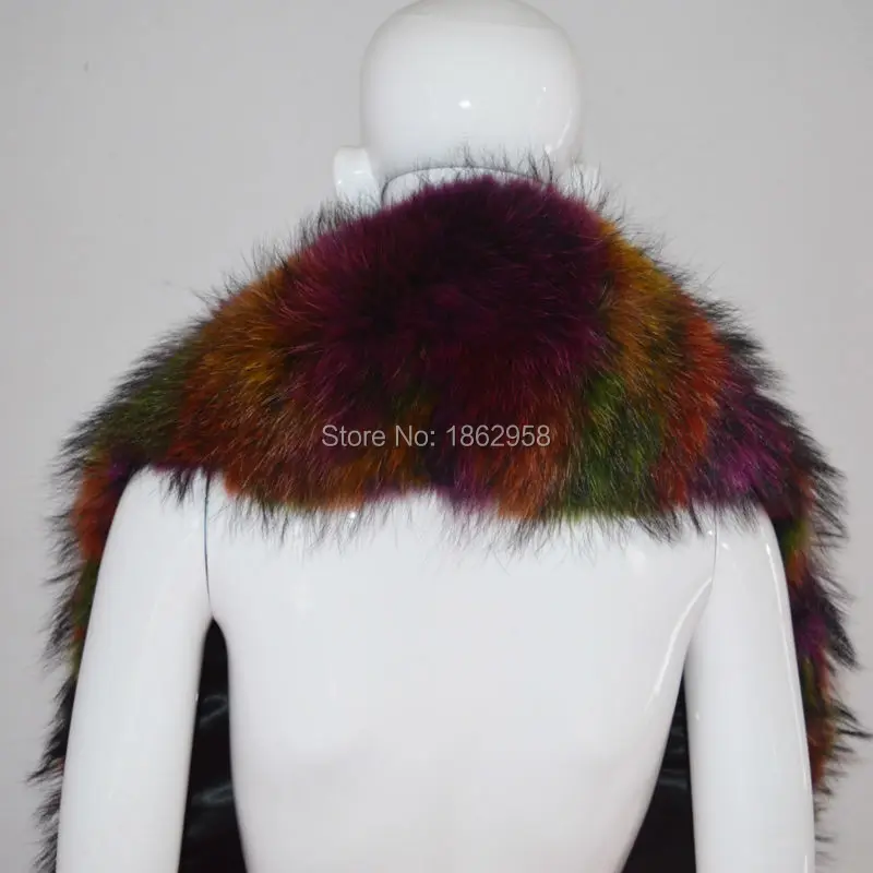 SJ762 Одежда высшего качества Красочный дизайн красивые весь большой енот Воротник