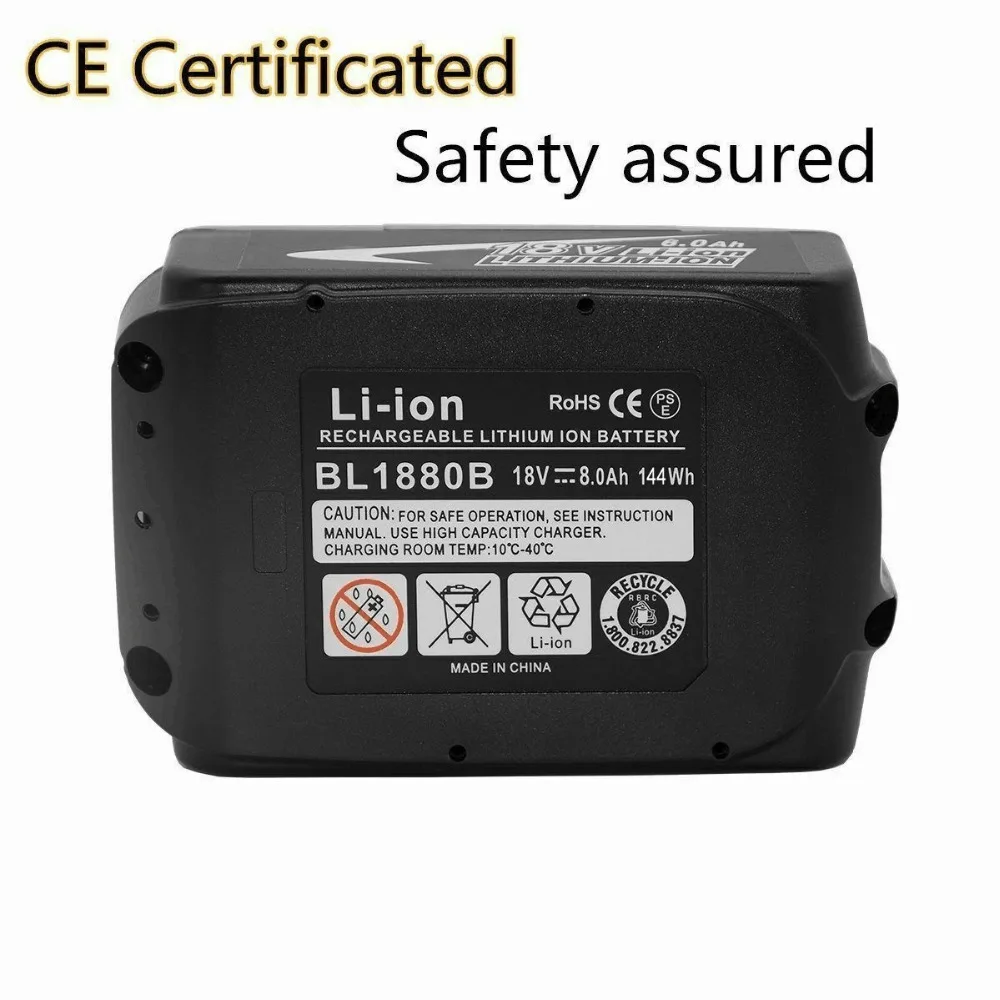 GTF 18 в 8.0Ah 8000AH литий-ионная аккумуляторная батарея для MAKITA BL1860 BL1850 BL1860B Замена электроинструмента аккумулятор