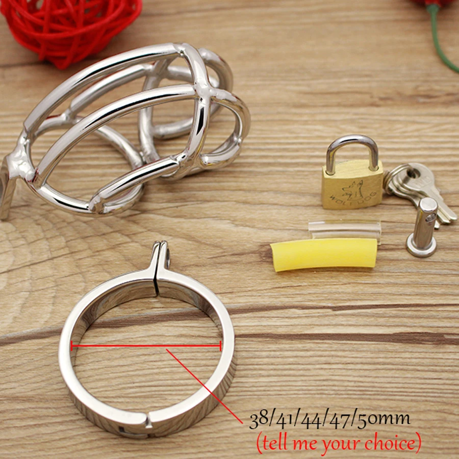 Big Chastity Belt Male device Stainless Steel cock Cage Sex Toys for men steel chastity cage metal rings sexo pene | Красота и