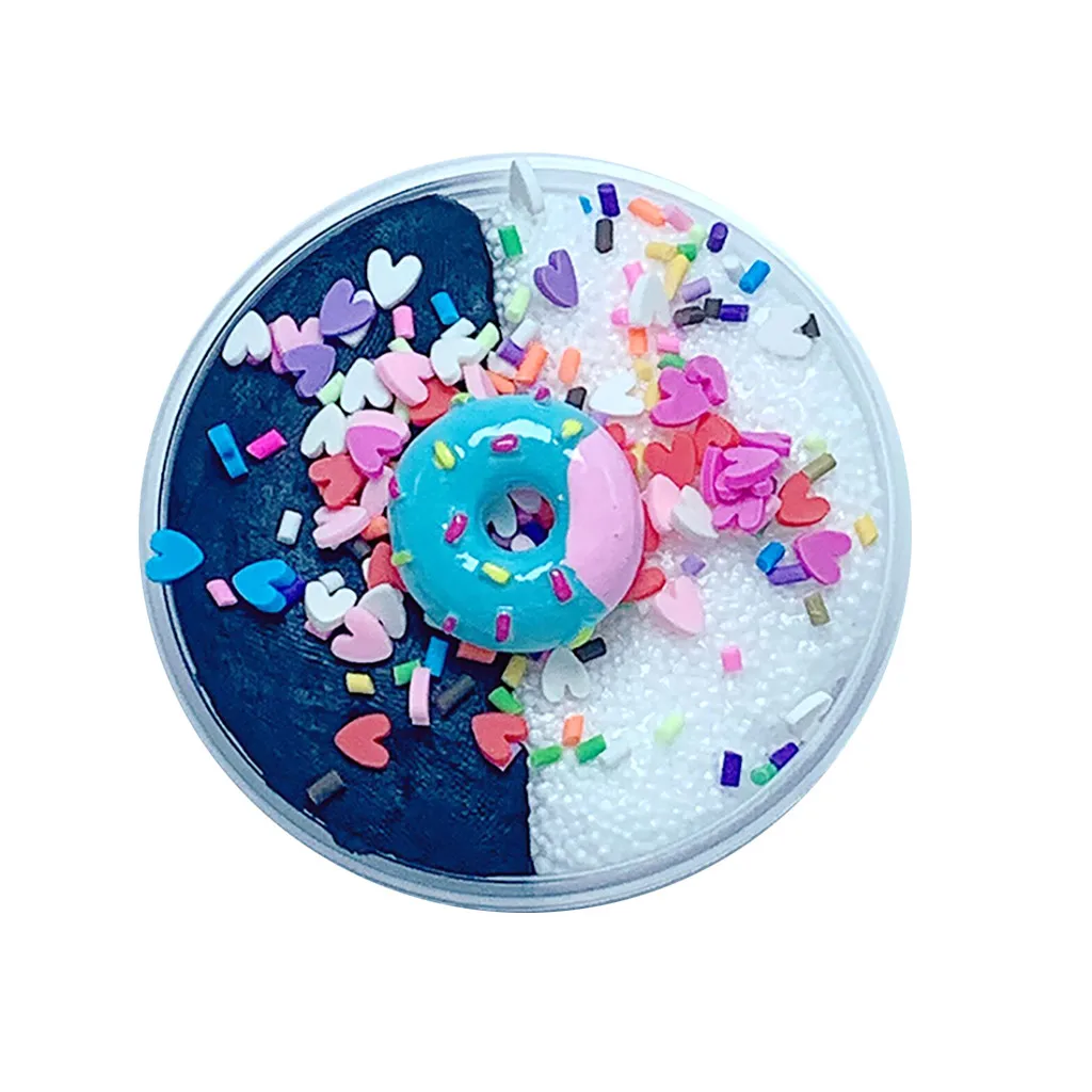 Charms Grain Ice cream slime Birthday Cake Slime Kids Relief Stress Toys Color matching bubble ball love ice plasticine | Игрушки и