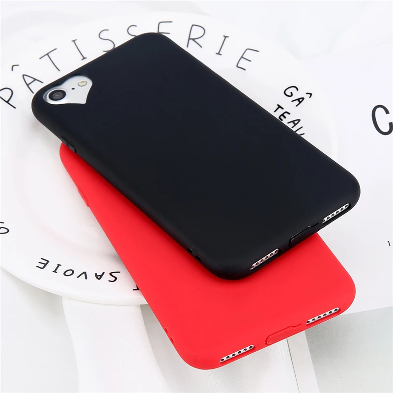 Lovebay чехол для телефона iPhone 6 6s 7 8 Plus 5 5S SE модные яркие однотонные мягкие