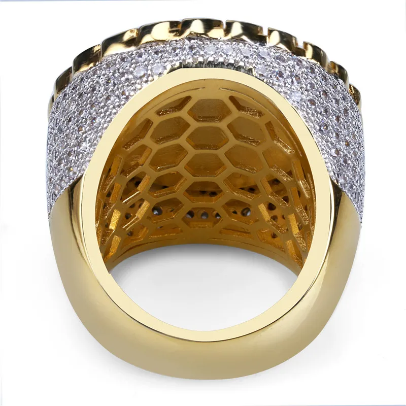 Хип хоп мужские кольца мода рок украшения для мужские подарки Bling Iced Out Иисус Корона AAA циркон кольца