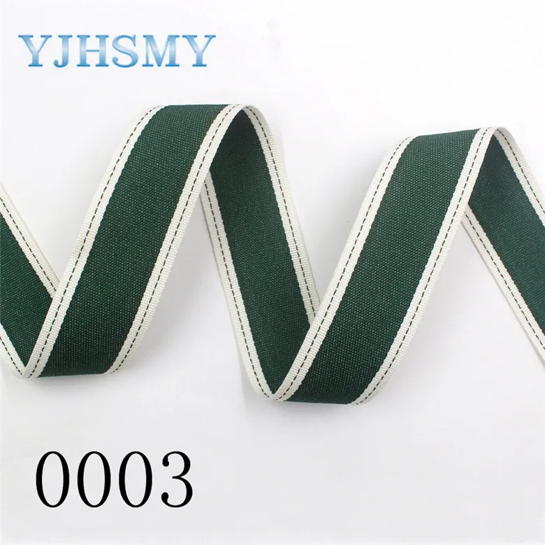 I-19712-1599 YJHSMY I-19712-1597, 10 ярдов/партия, 10/25/38 мм двухсторонняя двухцветная полосатая лента поделка бант повязка на голову подарочная упаковка МАТЕРИАЛЫ - Цвет: I-19712-1599