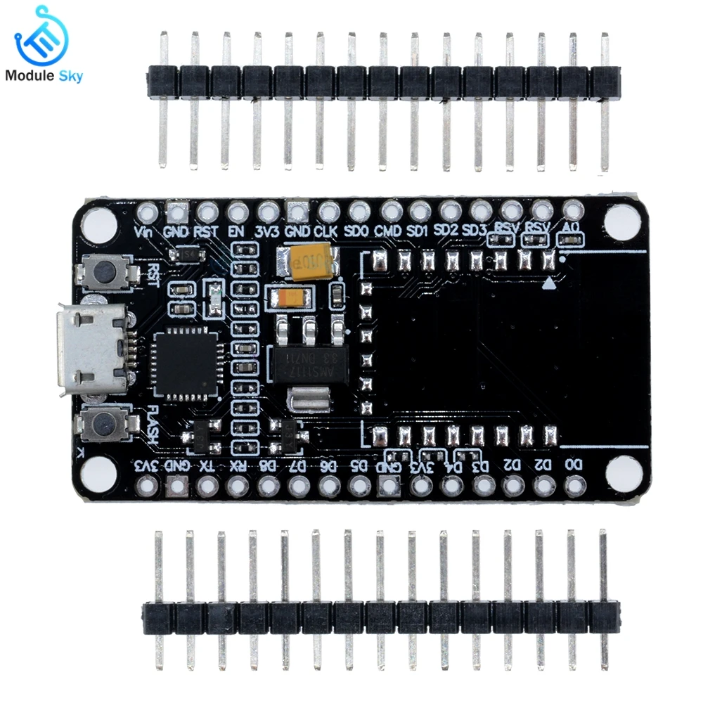 Беспроводной модуль Wi Fi для NodeMCU ESP8266 USB ESP 12E/F CP2102 Интернет питание постоянного