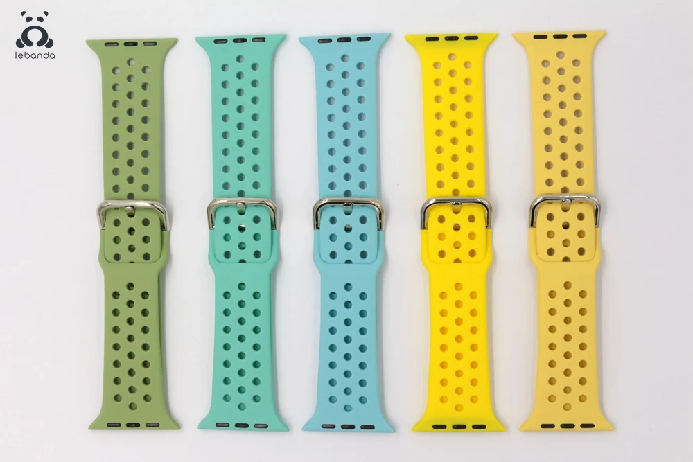 Lebanda спортивный ремешок для наручных часов Apple Watch 5/4/3/2/1 ремешок для наручных часов iWatch, силиконовой лентой из мягкой дышащей ткани Замена 38/42/40/44 мм