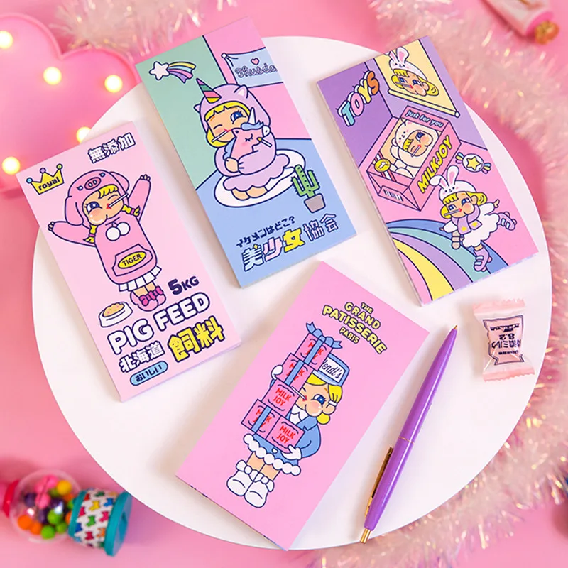 1 Набор из блакнота для бумаги заметок на клейкой основе Kawaii Единорог девочек Diy