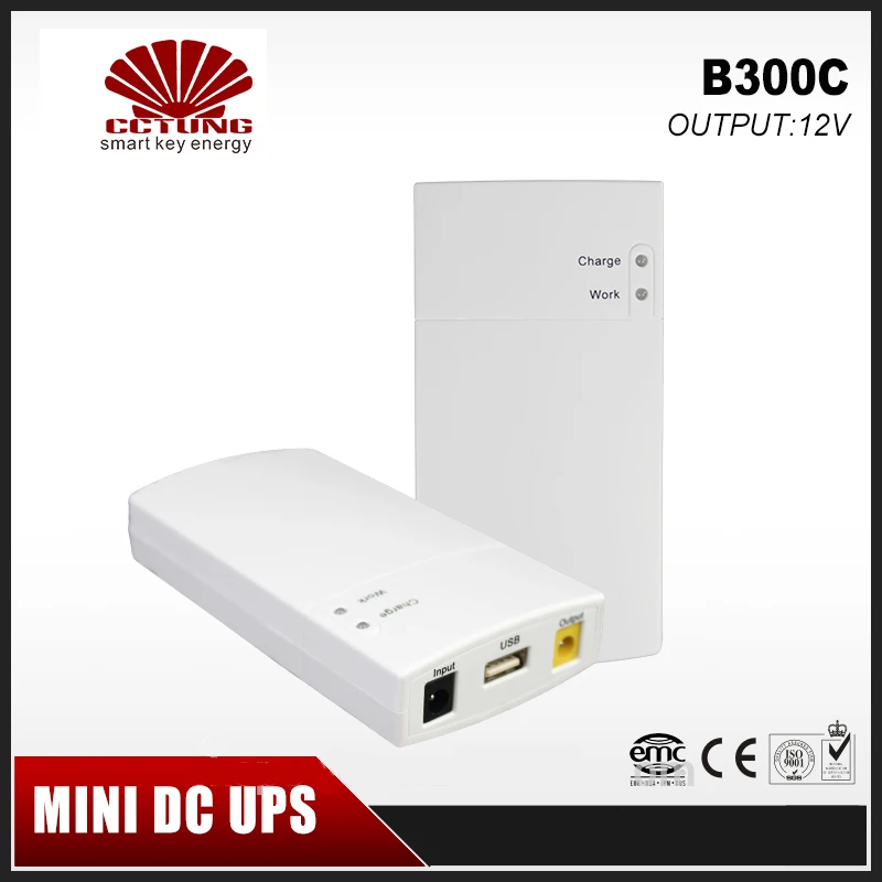 B300C Мини Портативный UPS 12V2_5A DC онлайн питание с литиевой батареей 7.8Ah макс 7 часов резервного копирования Tim для системы видеонаблюдения и модема