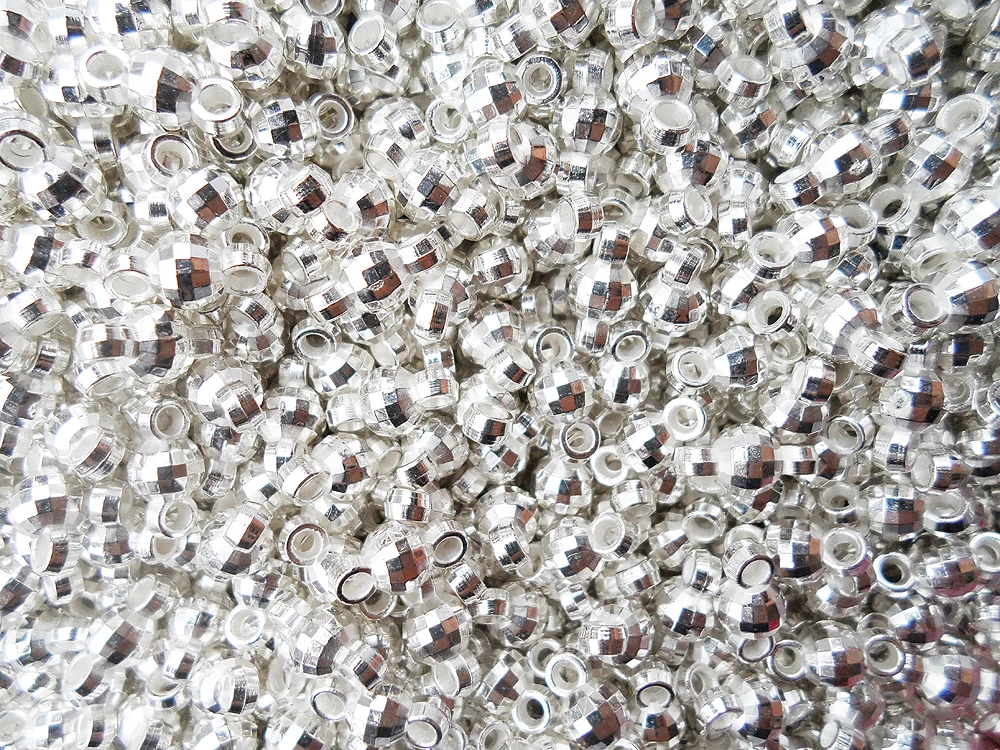 Модный кулон с двойной петлей и гладкой поверхностью посеребренные бусины