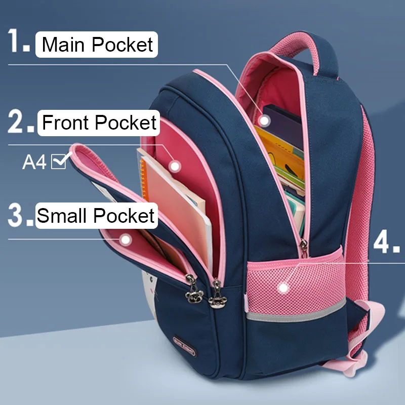 SUN EIGHT Lovely Cat New Arrival Girl School Backpacks School Bags for Little Girls School Bag Kids Bags 3-4 Grade