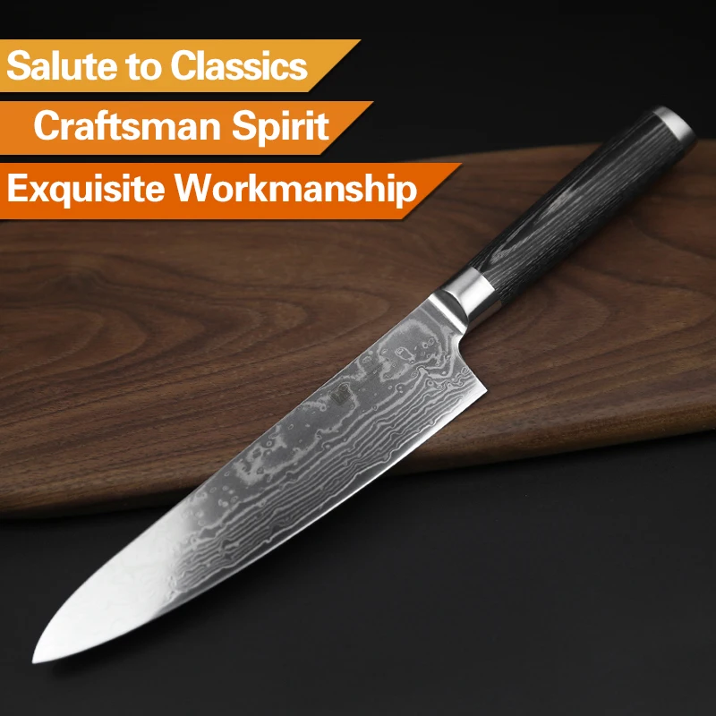 XINZUO шт. 5 набор кухонных ножей японский кухонный нож дамасский Santoku шеф повар для