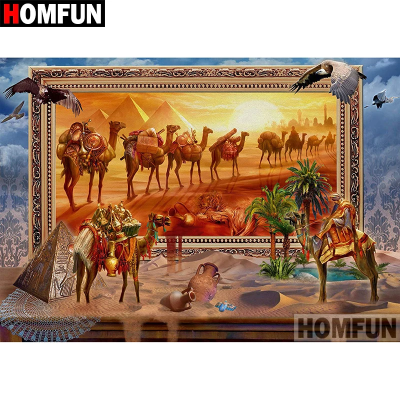 Алмазная 5D Вышивка HOMFUN сделай сам картина с полными квадратными/круглыми