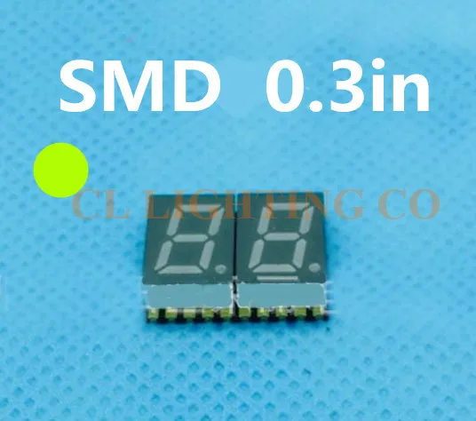 Общая анодная 2 битная smd цифровая трубка 0 3 дюймов зеленый 7 сегментов дюйма 14 8 SMD