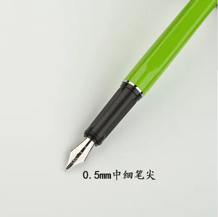 Перьевая ручка Jinhao 699 гладкая чисто белая с серебряной лестницей и зажимом 0 5 мм