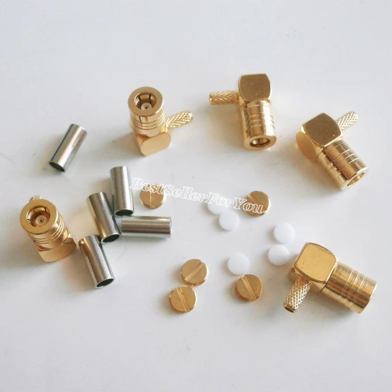 10PCs SMB female jack 90 Degree crimp RG174 RG316 LMR100 right angle Sirius Connector | Обустройство дома