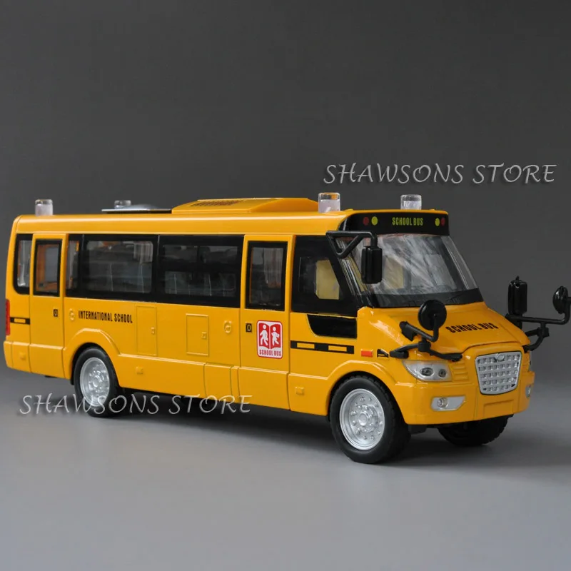 1:32 Diecast металлические игрушечные модели автомобилей желтый школьный автобус
