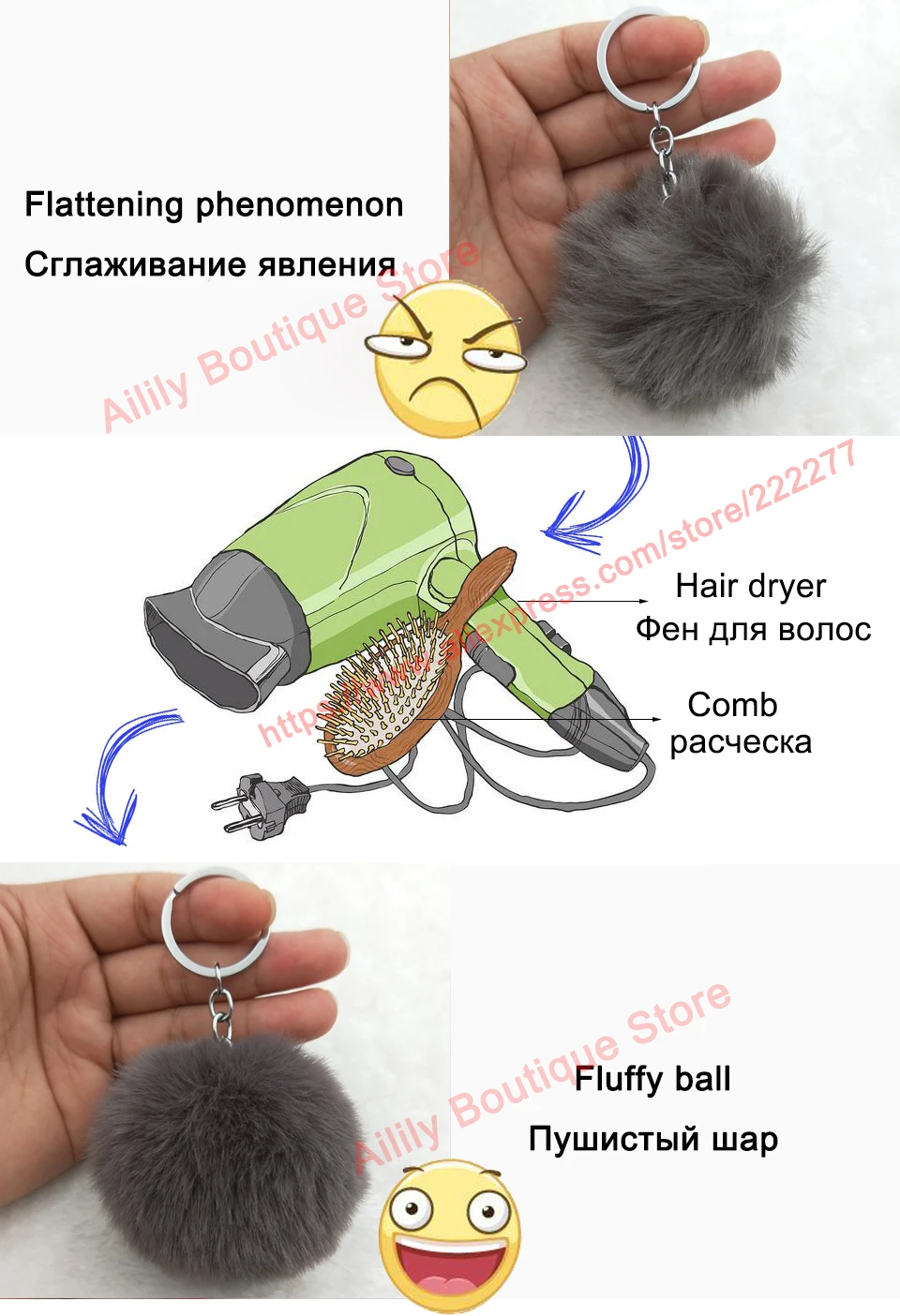 30 цветов пушистый мех помпон брелки мягкий искусственный мех кролика рекс мяч автомобильный брелок помпон Брелки для женщин сумка Подвеска ювелирные изделия Diy