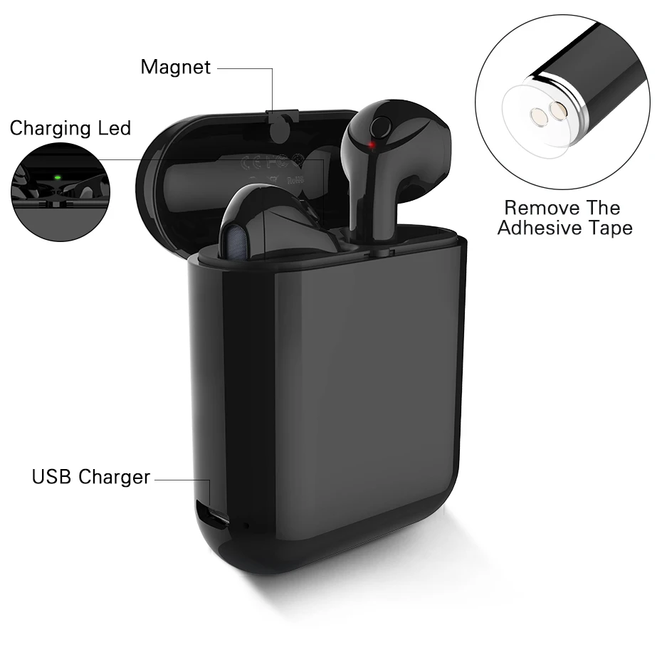 Langsdom T7 мини беспроводные наушники Bluetooth наушники с зарядной коробкой настоящие беспроводные наушники Bluetooth гарнитуры для телефонов