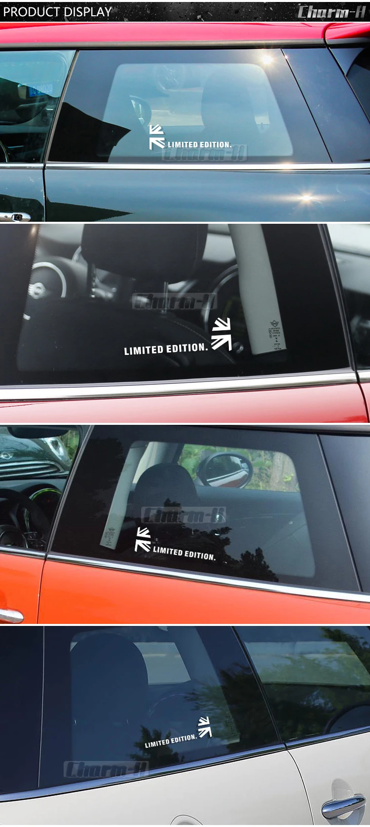 2X Union Jack UK Flag Car Styling Window Side Decal Limited Edition for Mini Cooper r56 r50 f56 r53 r55 r60 Stickers accessories