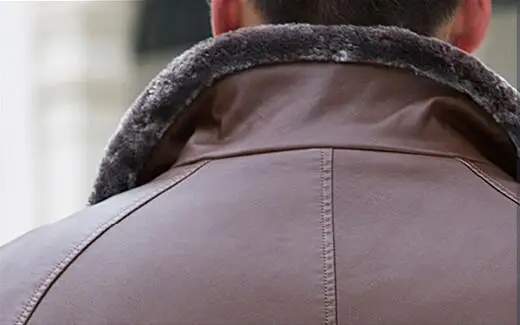 Лидер продаж/Зимняя Мужская Новая мода меховые Длинные Плюшевые кожаные куртки