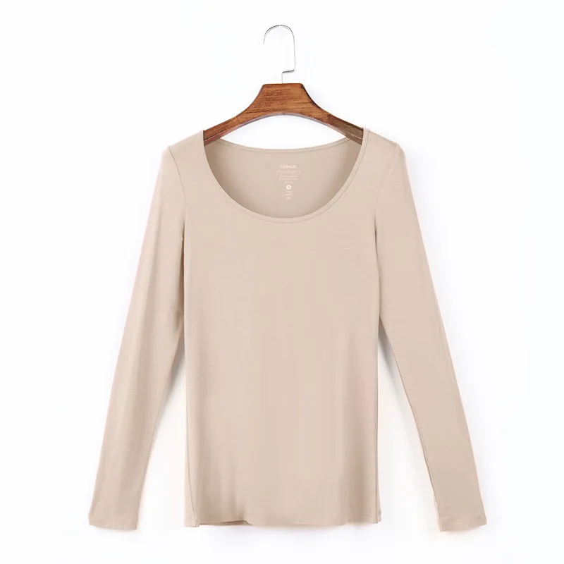 

T-Shirts 2019 Spring Women T-Shirt Cotton Slim Base Casual Long Sleeve O-Neck Tees Tops Elegant Ladies Tops & Tees kz708