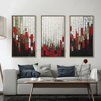 acrylic painting modern abstract 3 pieces oil painting wall art pictures for living room home decor hand painted abstract color1