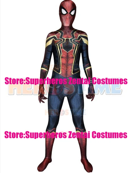 Костюм Человека-паука с 3D принтом костюм Железного для косплея костюмы